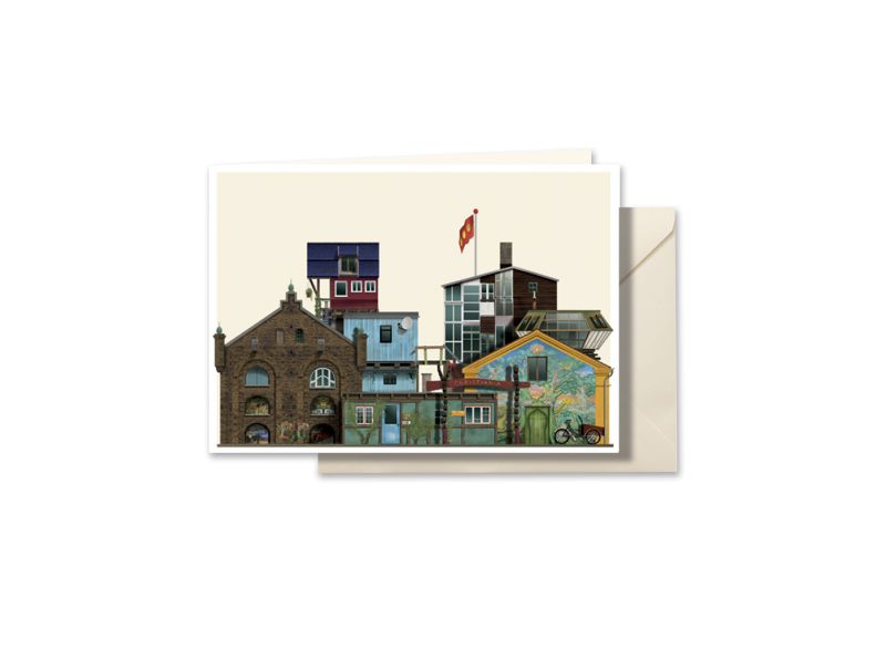 Christiania postkort af Martin Schwartz - A5