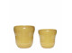 Keramik Pots in yellow - 2pc