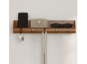 Wallrack Flip 5 w Shelf Walnut-Brass