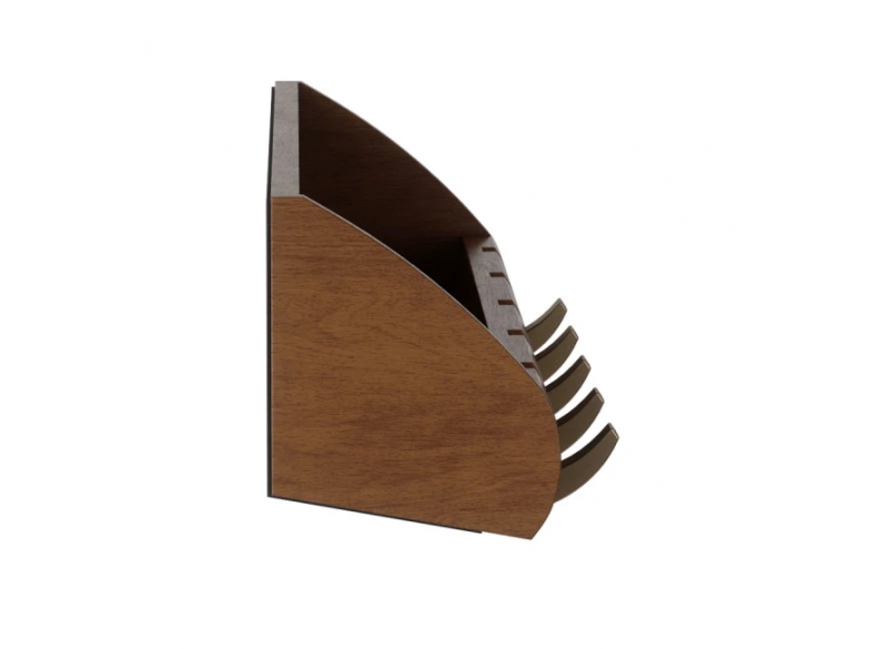 Wallrack Flip 5 w Shelf Walnut-Brass