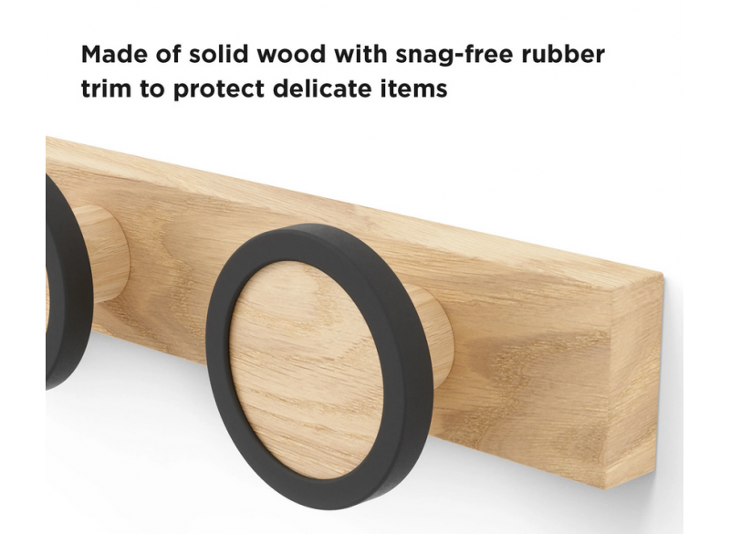 Knagerække 4-Hub Natur