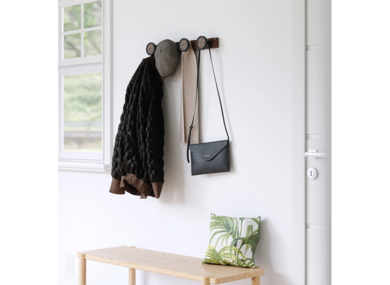 Knagerække 4-Hub Walnut