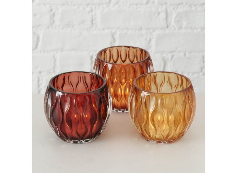 Fyrfadsstage Aliza - Gul,Orange,Rød