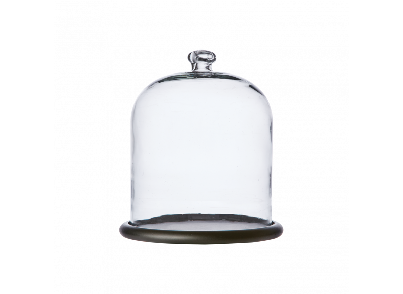 Bell Jar Glass w wooden base