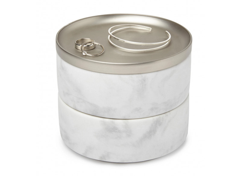 Tesora Smykkeæske m låg Krome