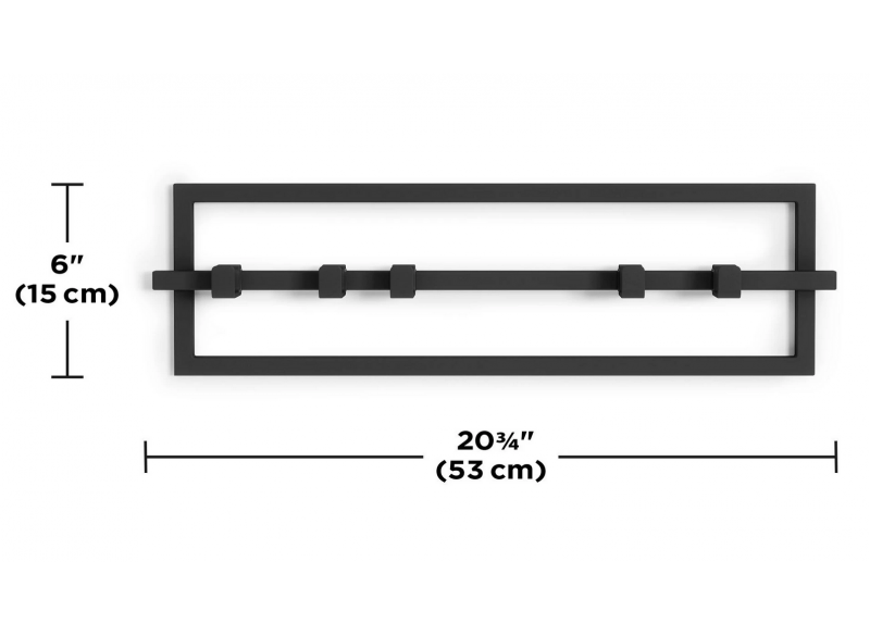 Coat rack Cubiko Black