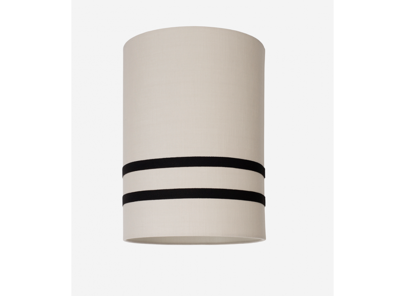 Silkeskærm m 2 sorte bånd