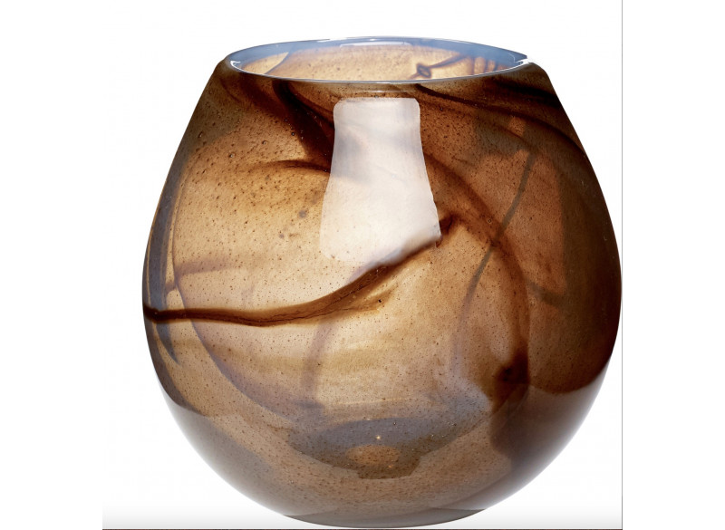 Vase Glas Brun-Hvid