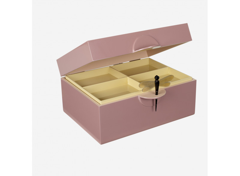 Lacquer box Dragonfly OldRose