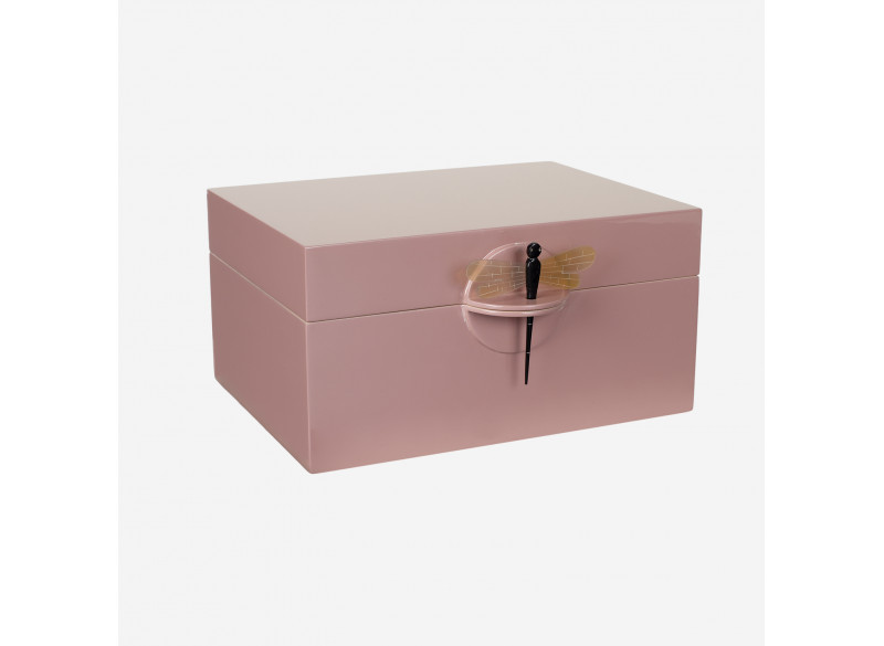 Lacquer box Dragonfly OldRose