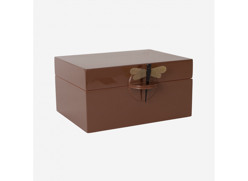 Lacquer box w Dragonfly Cinnamon