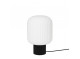 Bordlampe Lolly sort metal & opal glas