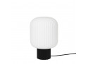 Bordlampe Lolly sort metal & opal glas