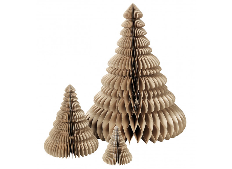 Juletrær papir - H65 H30 H15 - Natural Brown