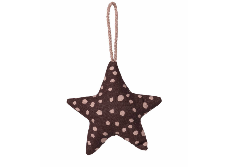 Ornament Star Cotton Decadent Chocolate