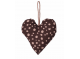 Ornament Hjerte Bomuld - Decadent Chocolate