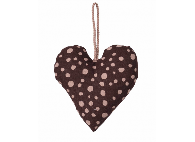 Ornament Heart Cotton - Decadent Chocolate