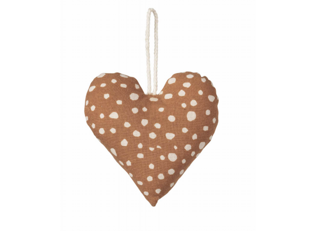 Ornament Heart Cotton - Camel