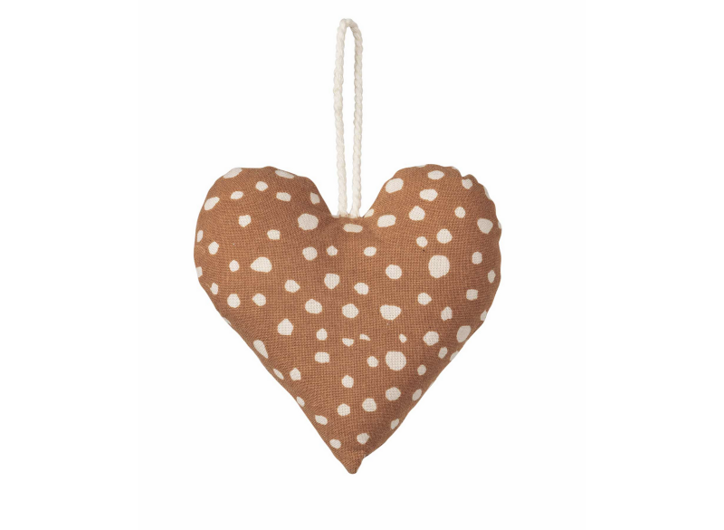 Ornament Heart Cotton - Camel