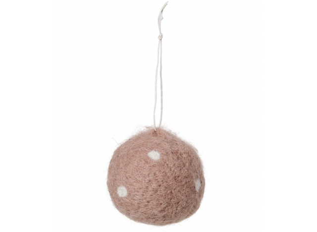 Julekugle Woolen Pink