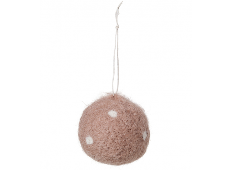 Julekugle Woolen Pink