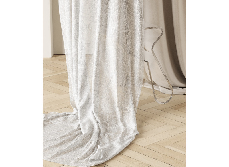 Panelgardin Sheera Hvid 2st - 132x213cm