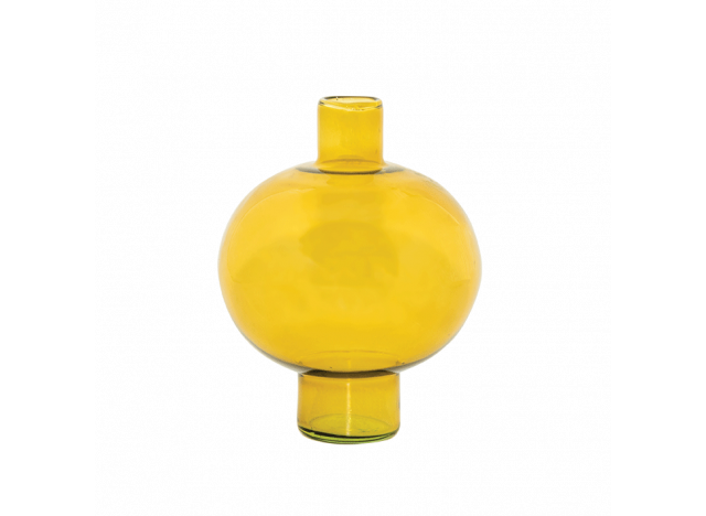 Vase Glass Rund Amber