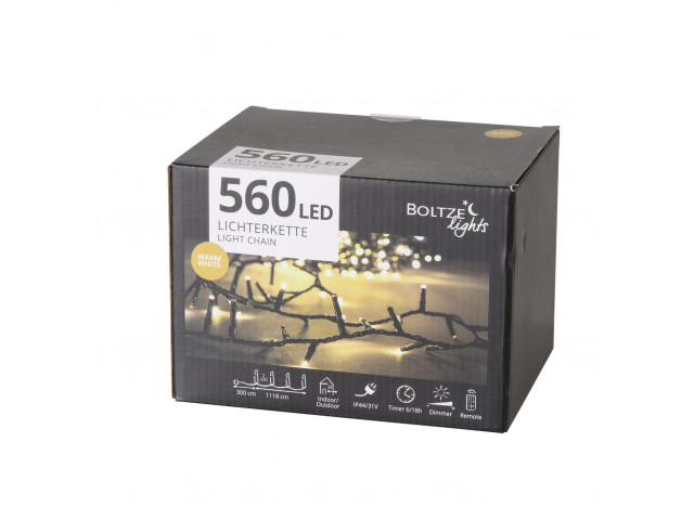 Lysekæde 560 LED Dim Timer
