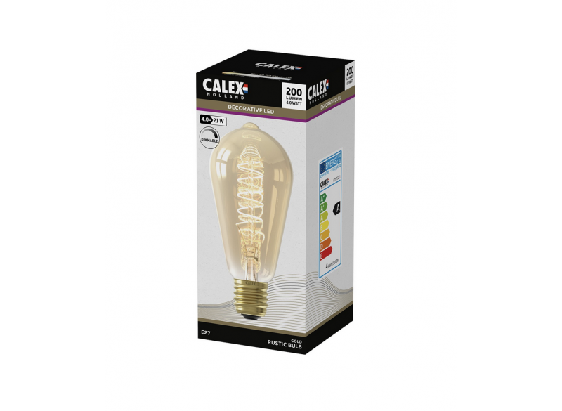 LED pære aflang spiral E27