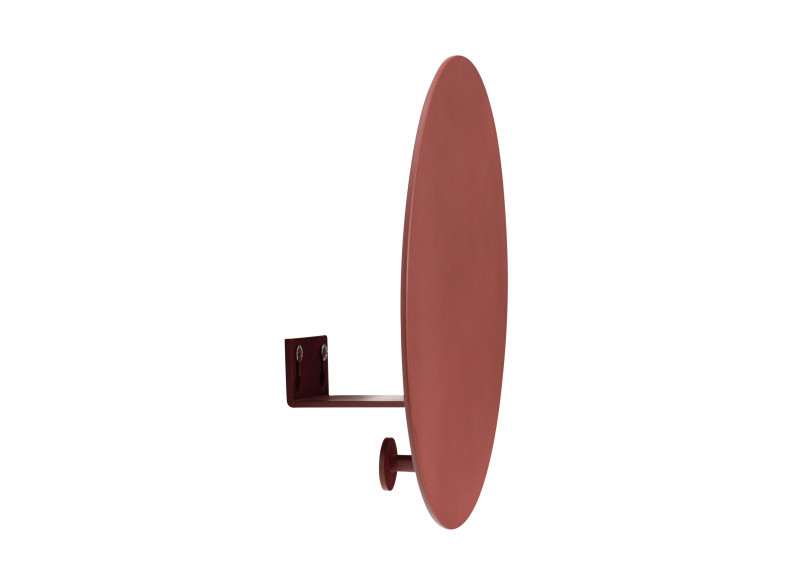 Knag-magasinholder, metal, rød Ø22x8cm