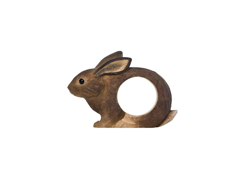 Napkin Ring wood - rabbit