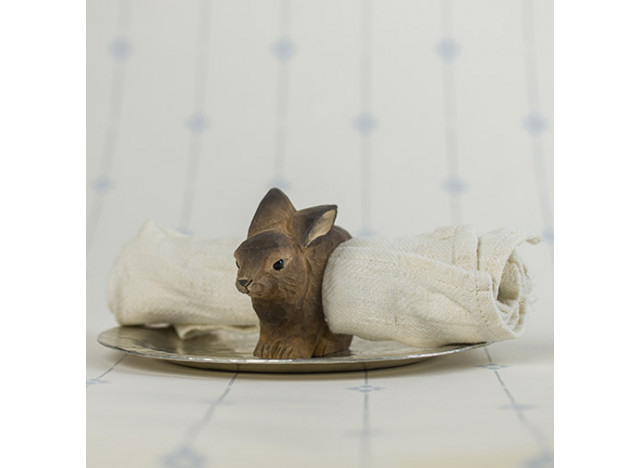 Napkin Ring wood - rabbit