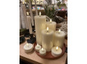 Block Candle LED Ø7,5 Creme