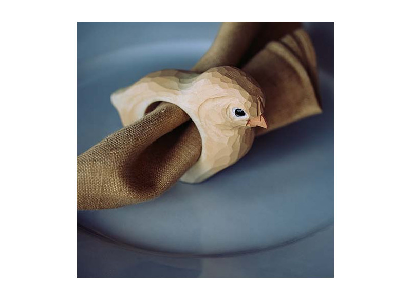 Napkin Ring Wood - Chicken