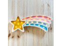 Childrens Night Lamp Falling Star Pink-Blue