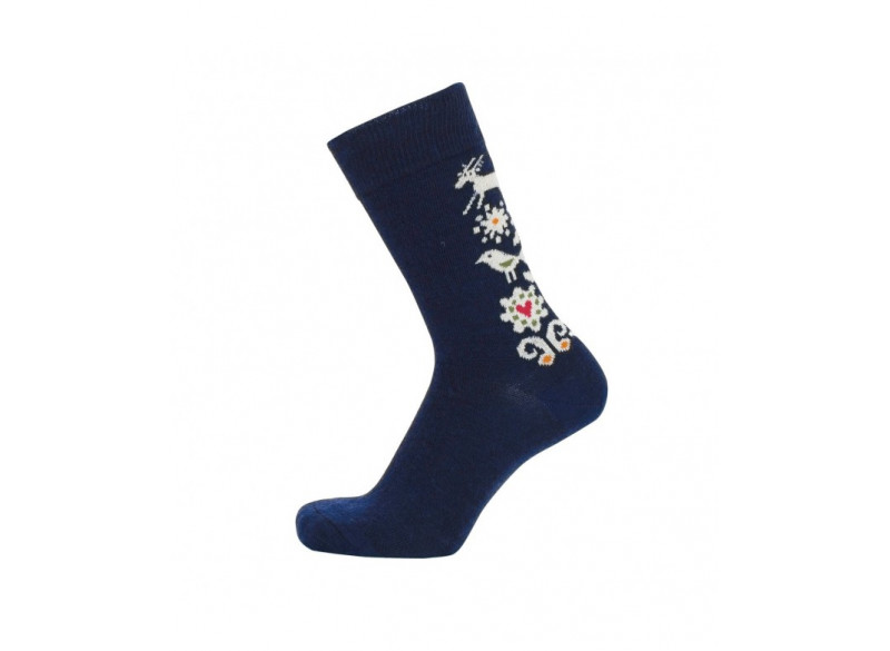 Socks Birds Light Navy