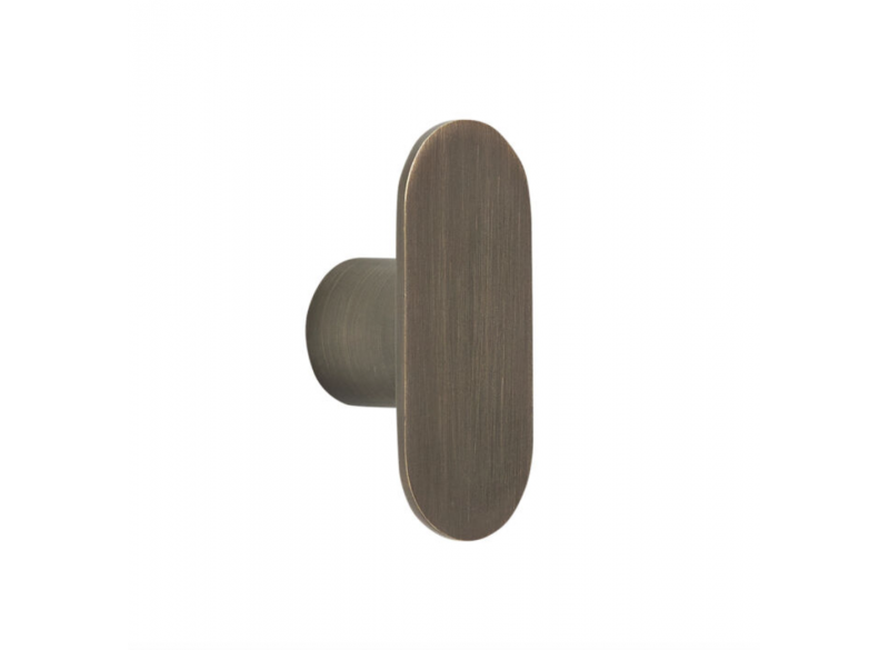 Hook T, Metal, Burnt Brass