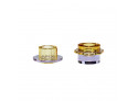 Candlestiks Glas Yellow-Purple 2pc