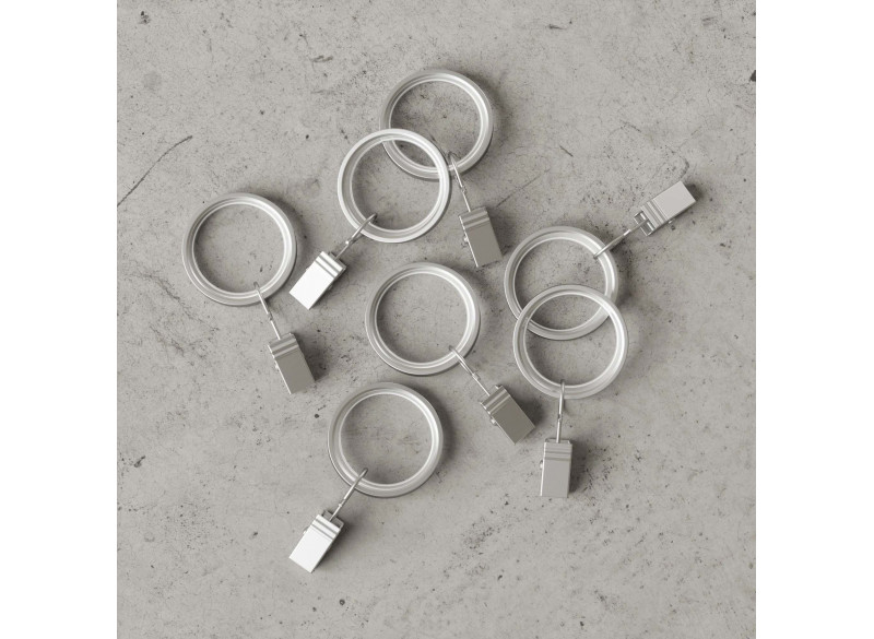 Cappa Clip Rings - set of 7pc - Chrome