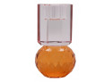 Crystal candlestick Pink-amber, 10.5x6x6 cm