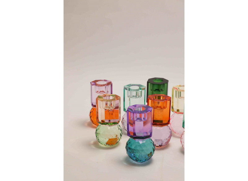 Krystal stage Pink-rav, 10,5x6x6 cm