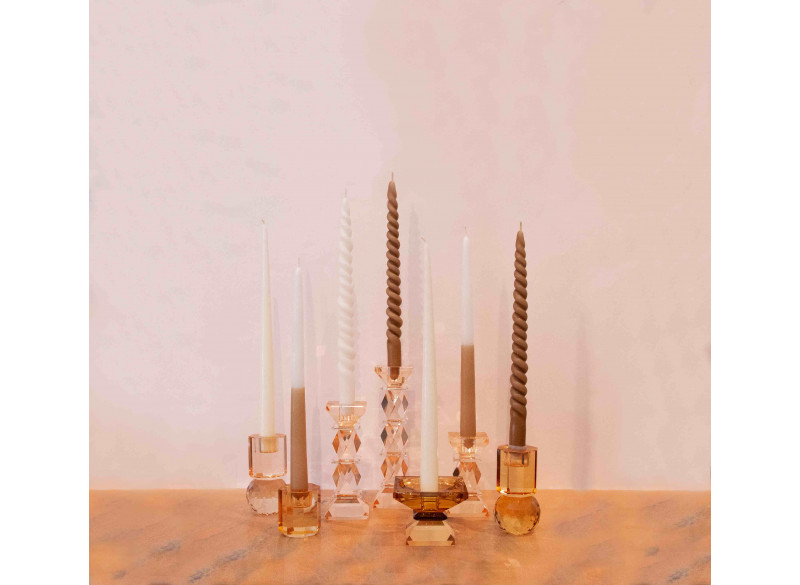 Krystal stage Rav-fersken-lysebrun, 16,5x6x6 cm