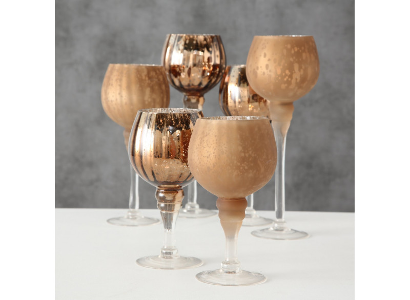 Lysestager Minou sæt of 3 Brun 