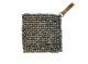 Coasters/Potholder Dark Grey wool with leather strap