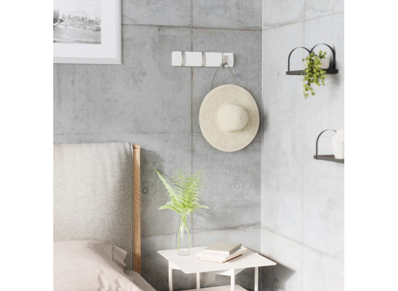 Knagerække Flip 3-hook Hvid