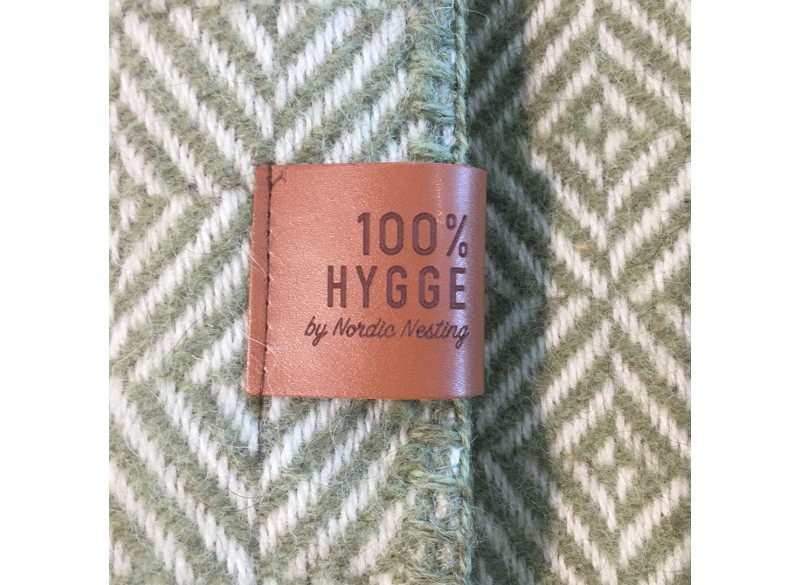 Plaid Fade Uld Caramel Light Green 130x200 cm