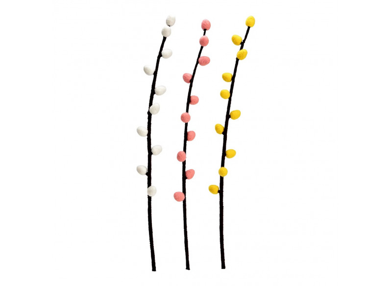 Artificial willow catkin branch