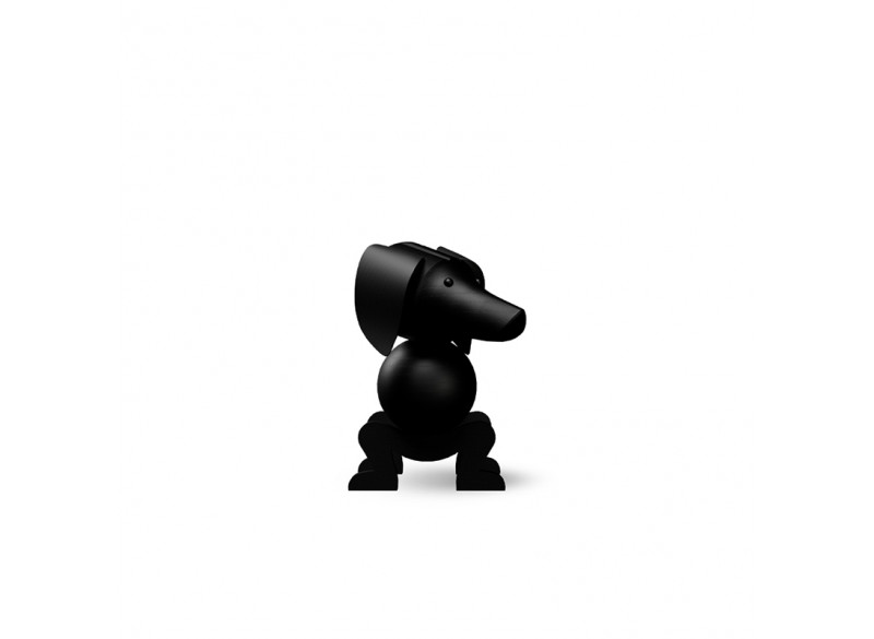 Gravhund lille mørk bejdset eg