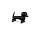 Dachshund small dark-stained oak