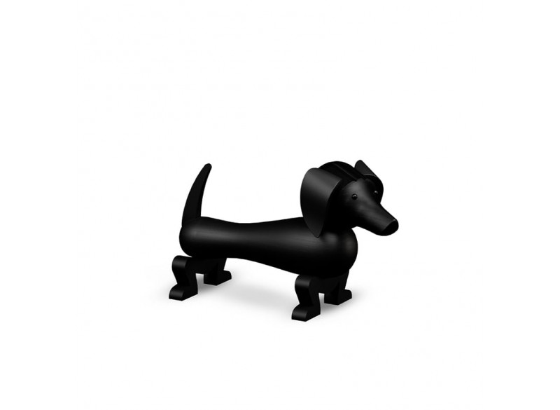 Dachshund small dark-stained oak